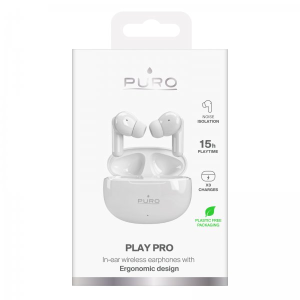 Puro Trådløse Hodetelefoner Play Pro Hvit