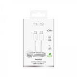 Puro Kabel Fabrik 2.0 100W USB-C til USB-C 1m Hvit