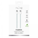 Puro Kabel Fabrik 2.0 60W USB-C til USB-C 1.5m Lyseblå