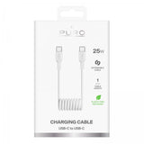 Puro Kabel Spiral USB-C til USB-C 1m Hvit