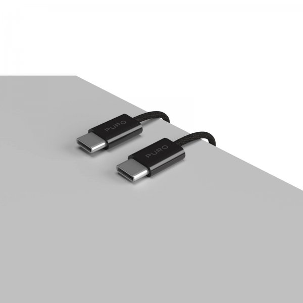 Puro Kabel Fabrik 2.0 60W USB-C til USB-C 1.5m Svart