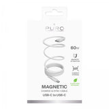 Puro Kabel Magnetic USB-C to USB-C 1m Hvit
