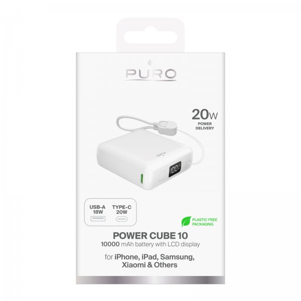 Puro Powerbank Power Cube 10 20W Hvit