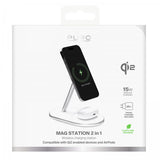 Puro Trådløs lader Mag Station 2-in-1 Qi2 Hvit