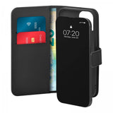 Puro iPhone 15 Etui Wallet Stand Svart