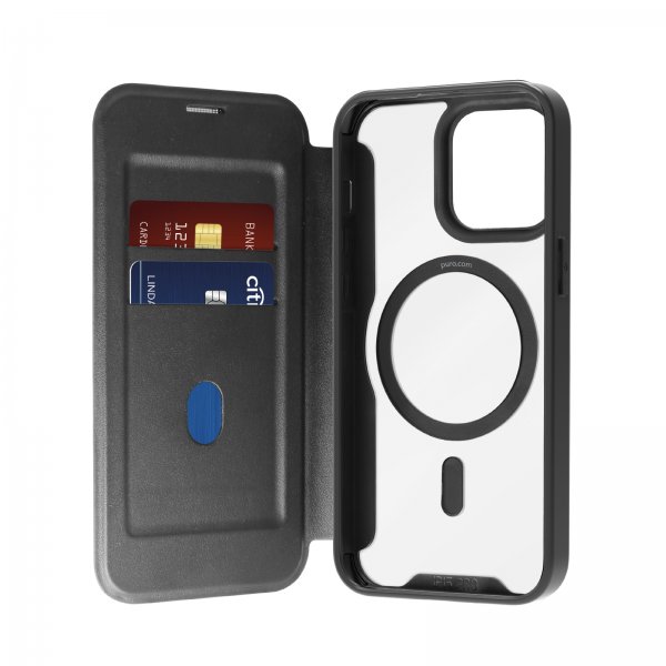 Puro iPhone 15 Pro Etui Book Mag Svart
