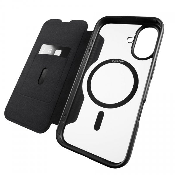 Puro iPhone 16 Etui Book Mag 2 Svart