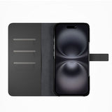 Puro iPhone 16 Plus Etui Wallet Stand Svart
