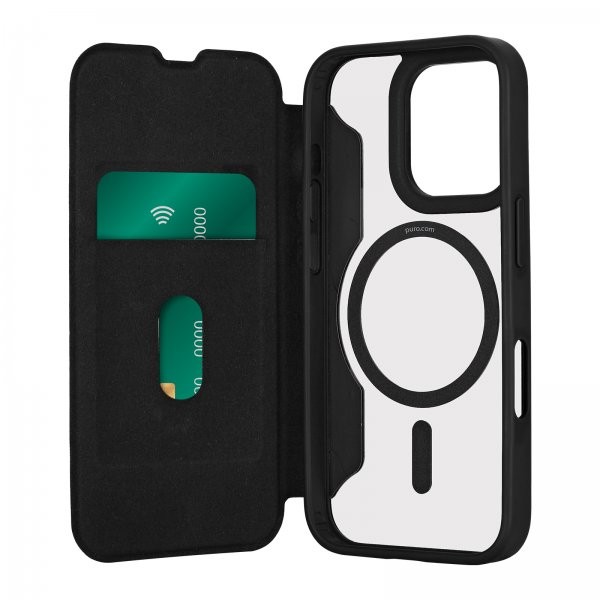 Puro iPhone 16 Pro Max Etui Book Mag 2 Svart