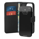 Puro iPhone 16 Pro Max Etui Wallet Stand Svart