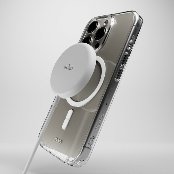 Puro iPhone 16 Pro Max Deksel Impact Clear D3O MagSafe Transparent