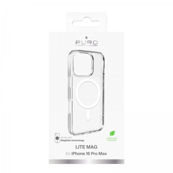 Puro iPhone 16 Pro Max Deksel Lite Mag Transparent
