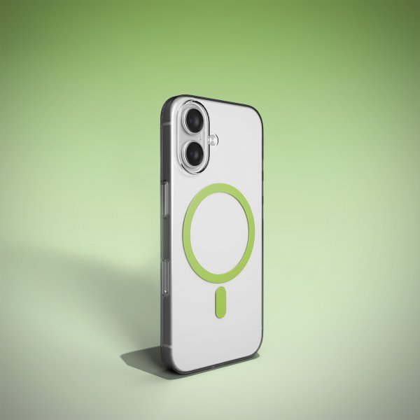 Puro iPhone 17 Deksel Lite Mag Transparent Grønn