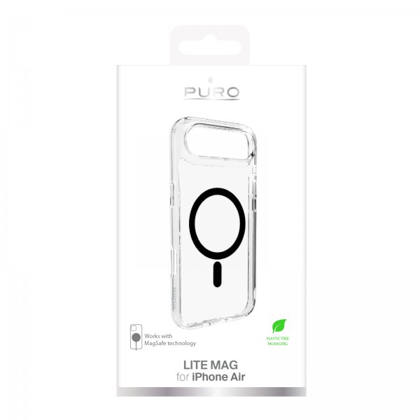 Puro iPhone Air Deksel Lite Mag Transparent Svart