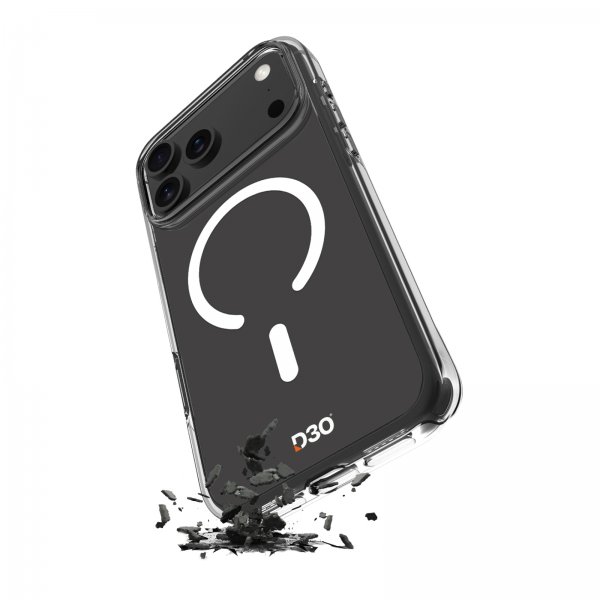 Puro iPhone 17 Pro Deksel Impact Clear D3O MagSafe Transparent