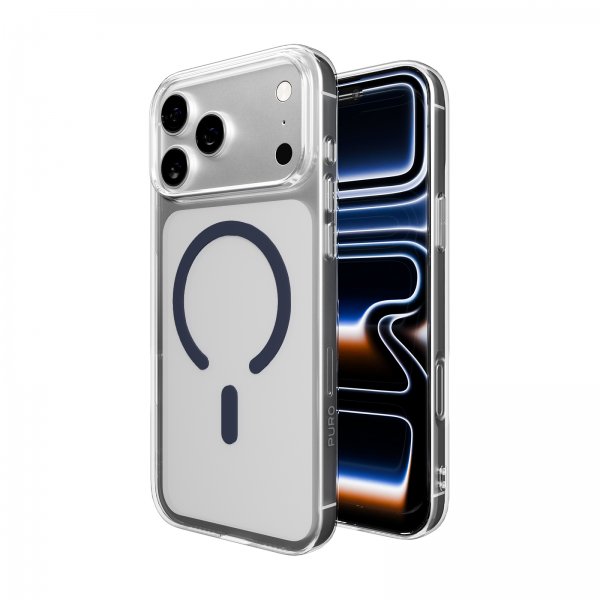 Puro iPhone 17 Pro Deksel Lite Mag Transparent Blå