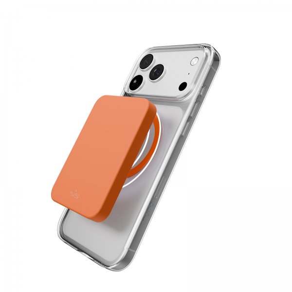 Puro iPhone 17 Pro Deksel Lite Mag Transparent Oransje