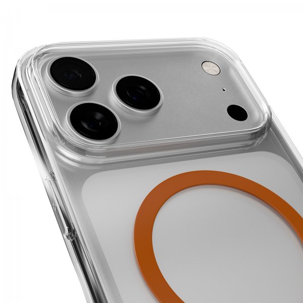 Puro iPhone 17 Pro Deksel Lite Mag Transparent Oransje