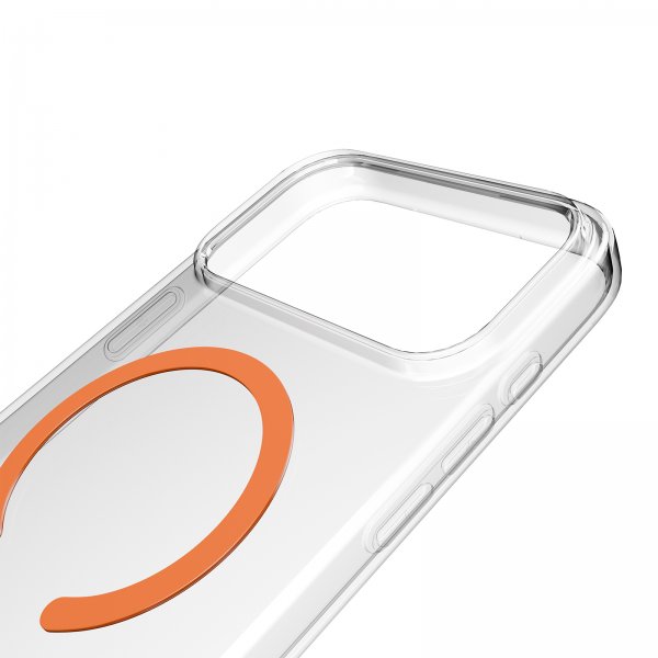 Puro iPhone 17 Pro Deksel Lite Mag Transparent Oransje