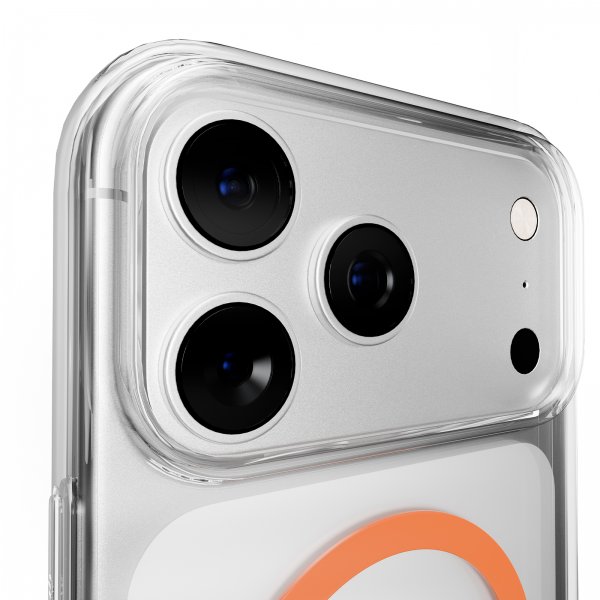 Puro iPhone 17 Pro Deksel Lite Mag Transparent Oransje