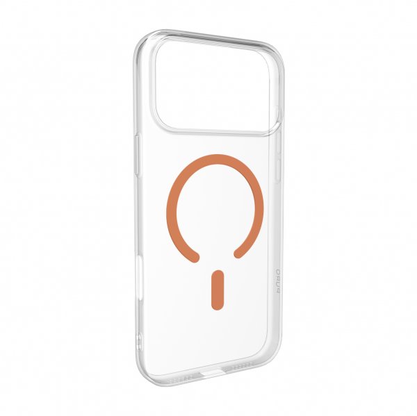 Puro iPhone 17 Pro Deksel Lite Mag Transparent Oransje