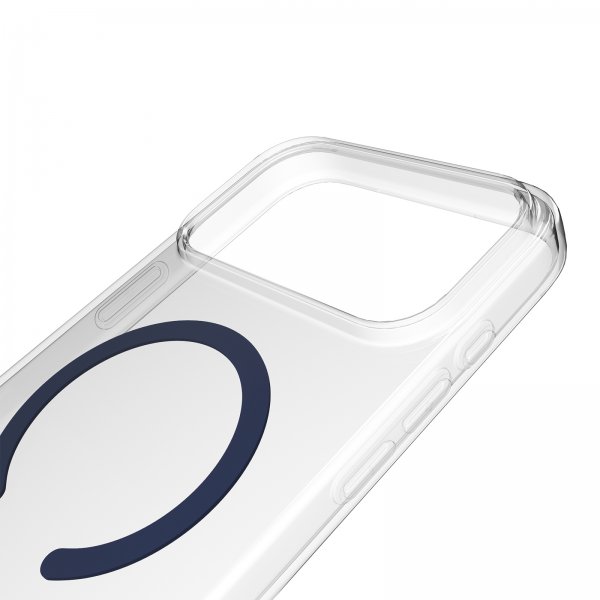 Puro iPhone 17 Pro Max Deksel Lite Mag Transparent Blå