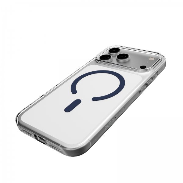 Puro iPhone 17 Pro Max Deksel Lite Mag Transparent Blå