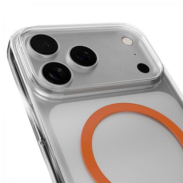 Puro iPhone 17 Pro Max Deksel Lite Mag Transparent Oransje