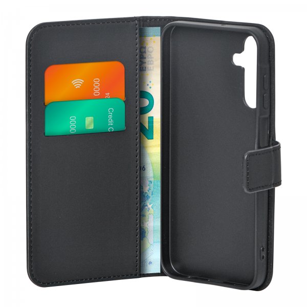Puro Samsung Galaxy A15 Etui Wallet Stand Svart