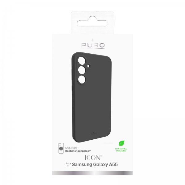 Puro Samsung Galaxy A55 Deksel Icon Svart