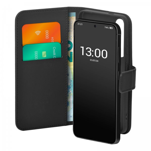 Puro Samsung Galaxy S24 Etui Wallet Stand Svart
