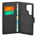 Puro Samsung Galaxy S24 Ultra Etui Wallet Stand Svart