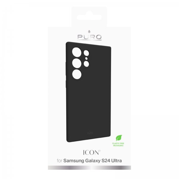 Puro Samsung Galaxy S24 Ultra Deksel Icon Svart