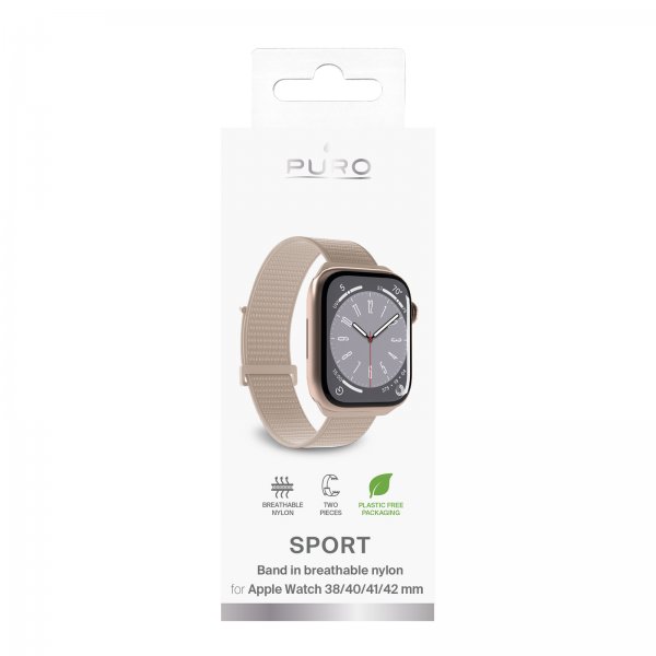 Puro Apple Watch 38/40/41/42mm Armbånd Sport Strap Sandshell