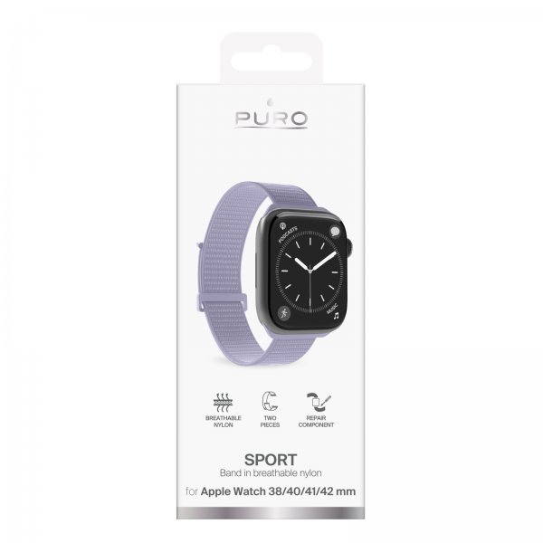 Puro Apple Watch 38/40/41/42mm Armbånd Sport Strap Lavendel