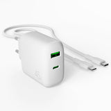 Puro Lader med Kabel ProLite Kit USB-C 45W 1.2m Hvit