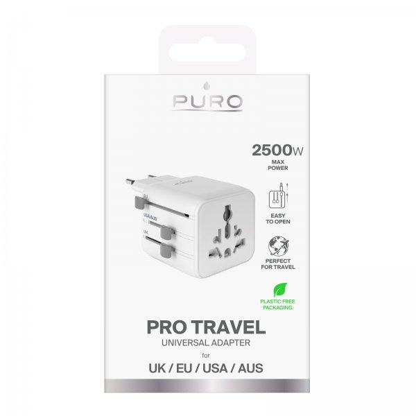 Puro Rese Adapter Pro Travel Hvid