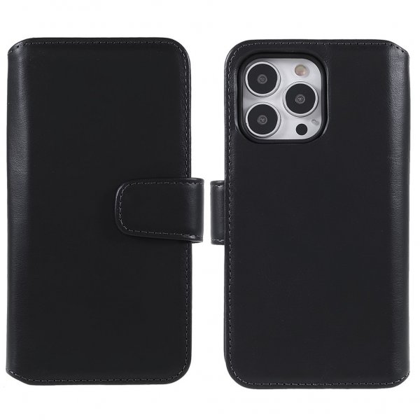 Nordic Covers iPhone 14 Pro Etui Essential Leather Raven Black