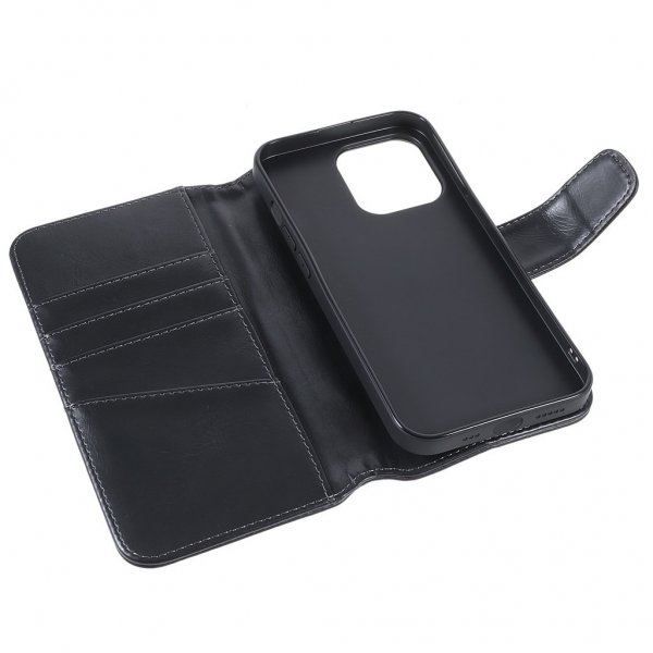 Nordic Covers iPhone 14 Pro Etui Essential Leather Raven Black