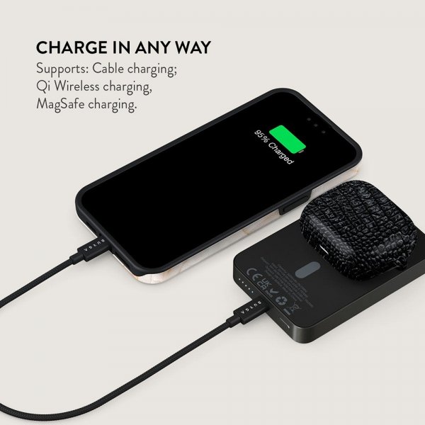 Burga Powerbank MagSafe 5000 mAh Reaper's Touch Metallgrå