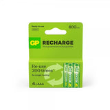 GP Recharge AAA Battery 800mAh 4-pack