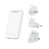 Celly Lader Travel GaN 65W USA/UK/EU/AUS Hvit