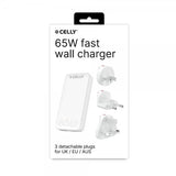 Celly Lader Travel GaN 65W USA/UK/EU/AUS Hvit