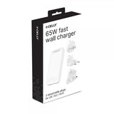 Celly Lader Travel GaN 65W USA/UK/EU/AUS Hvit