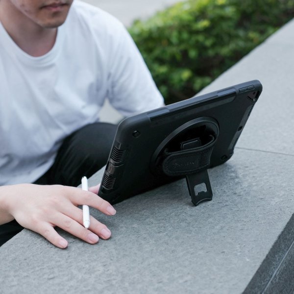 Armor-X Lenovo Tab P11 Pro (2nd gen) TB132 TB138 Deksel Rainproof Rugged Case Hand Strap Kickstand