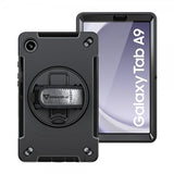 Armor-X Samsung Galaxy Tab A9 Deksel Rainproof Rugged Case Hand Strap Kickstand Svart