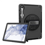 Armor-X Samsung Galaxy Tab S9 FE Deksel Rainproof Rugged Case Hand Strap Kickstand