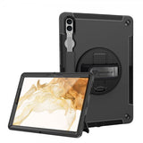 Armor-X Samsung Galaxy Tab S9 FE Plus Deksel Rainproof Rugged Case Hand Strap Kickstand