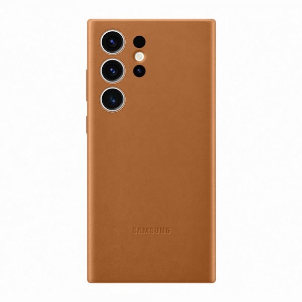 Samsung Original Galaxy S23 Ultra Deksel Leather Cover Camel