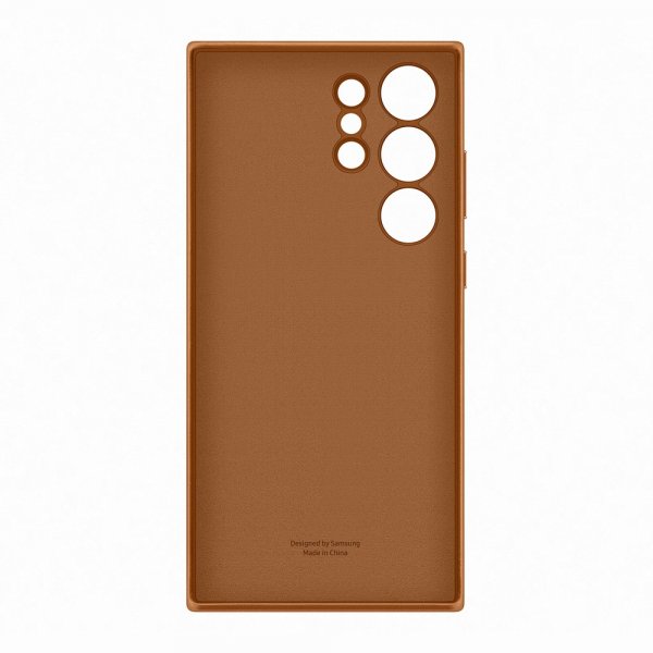 Samsung Original Galaxy S23 Ultra Deksel Leather Cover Camel